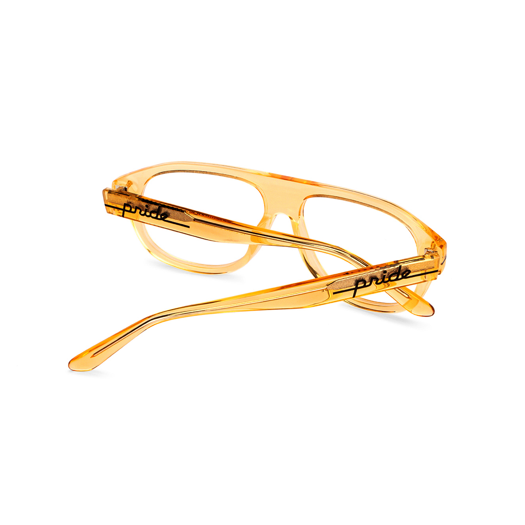 Vincent Chase Online Orange Transparent Full Rim Round left side