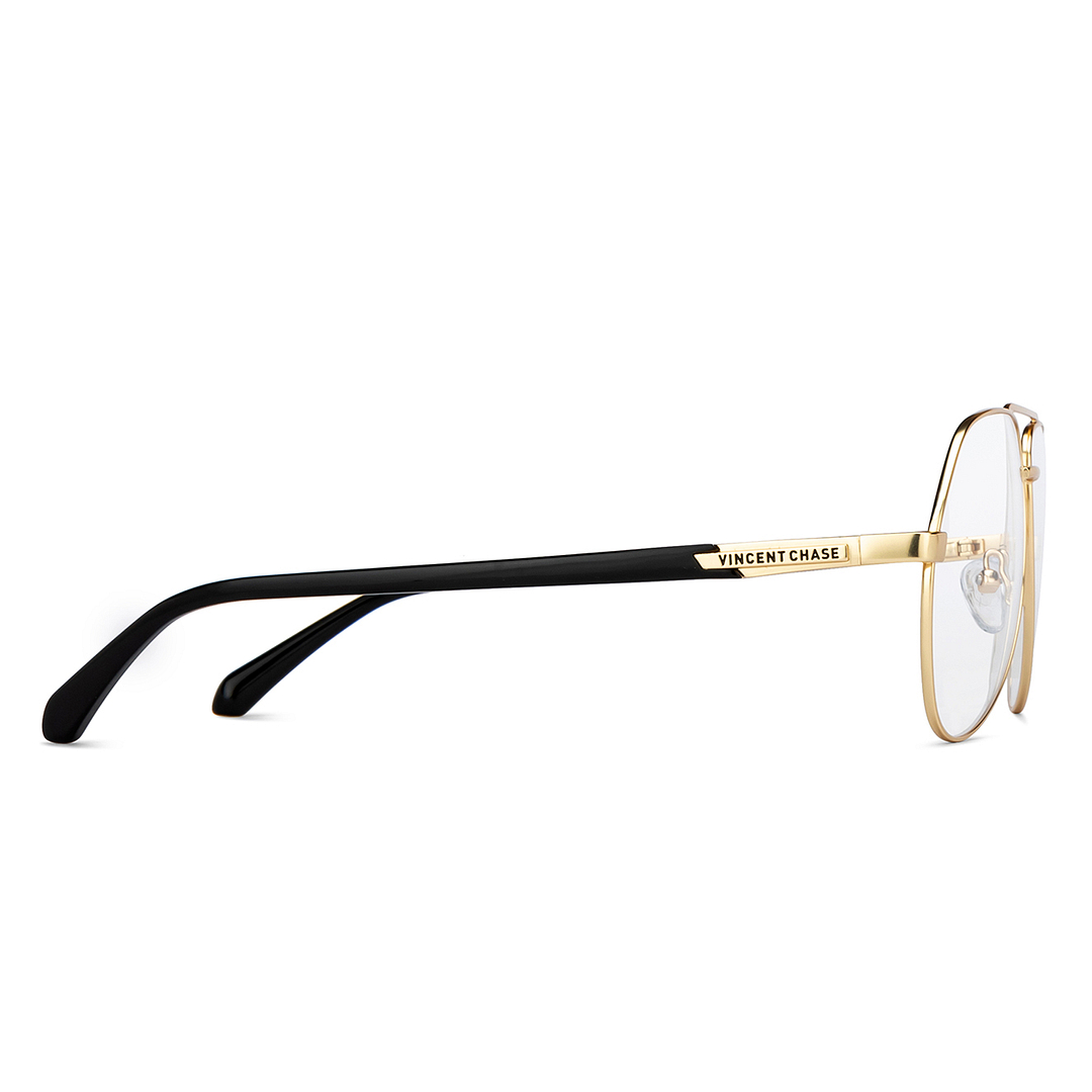 Vincent Chase Online Gold Full Rim Aviator left side