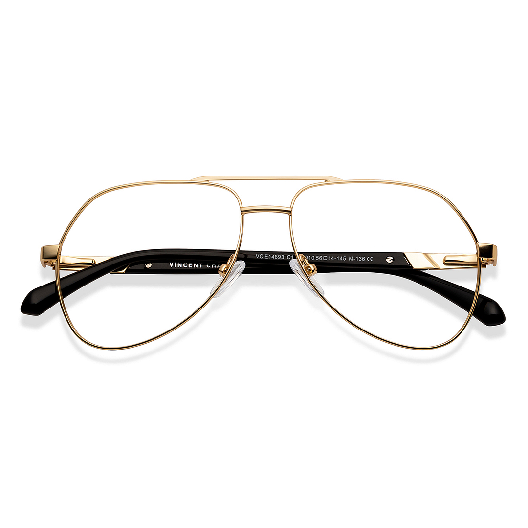 Vincent Chase Online Gold Full Rim Aviator left side