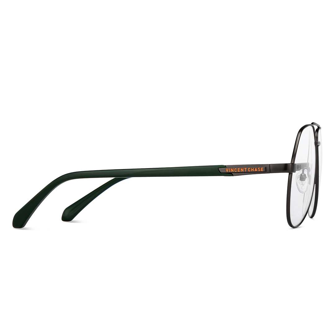 Vincent Chase Online Mid Gunmetal Full Rim Aviator left side