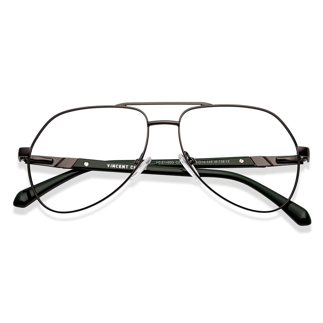 Vincent Chase Online Mid Gunmetal Full Rim Aviator left side