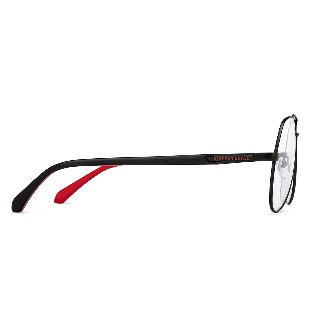 Vincent Chase Online Black Full Rim Aviator left side