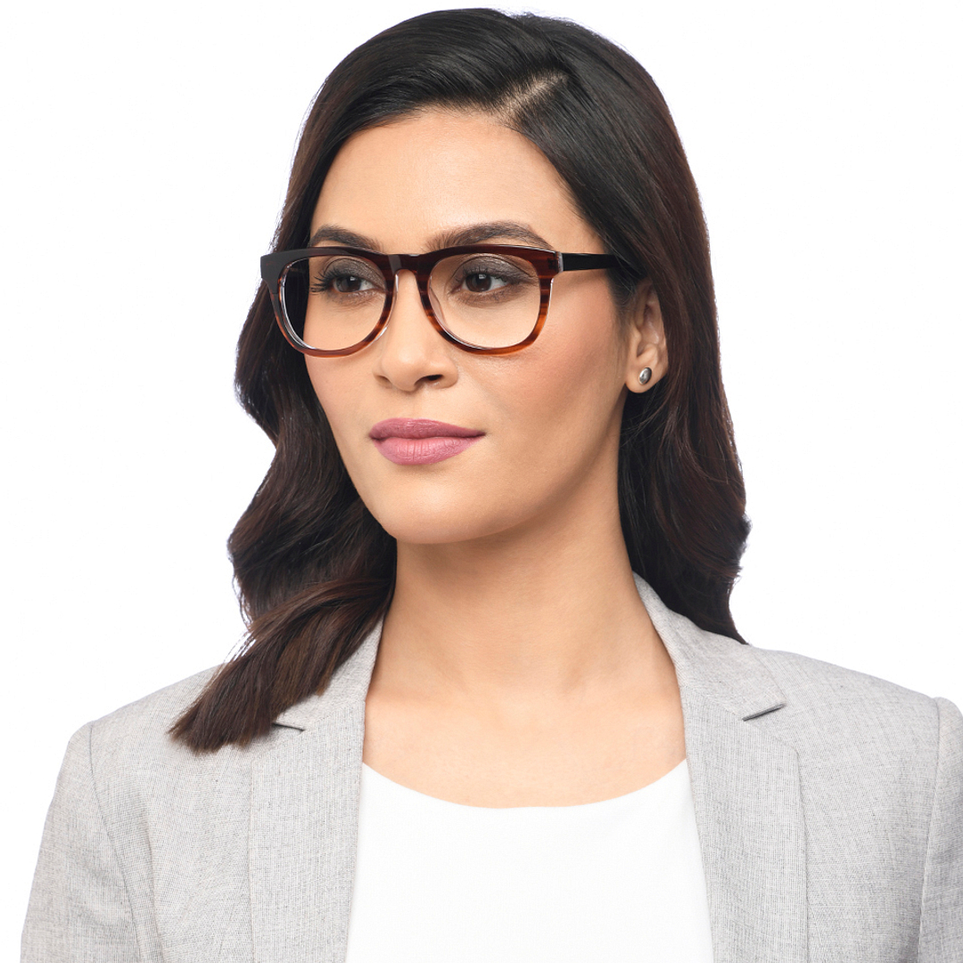 Vincent Chase Online Light Brown Full Rim Round left side