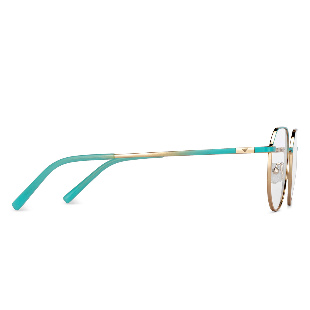 Vincent Chase Sky Blue Full Rim Round left side