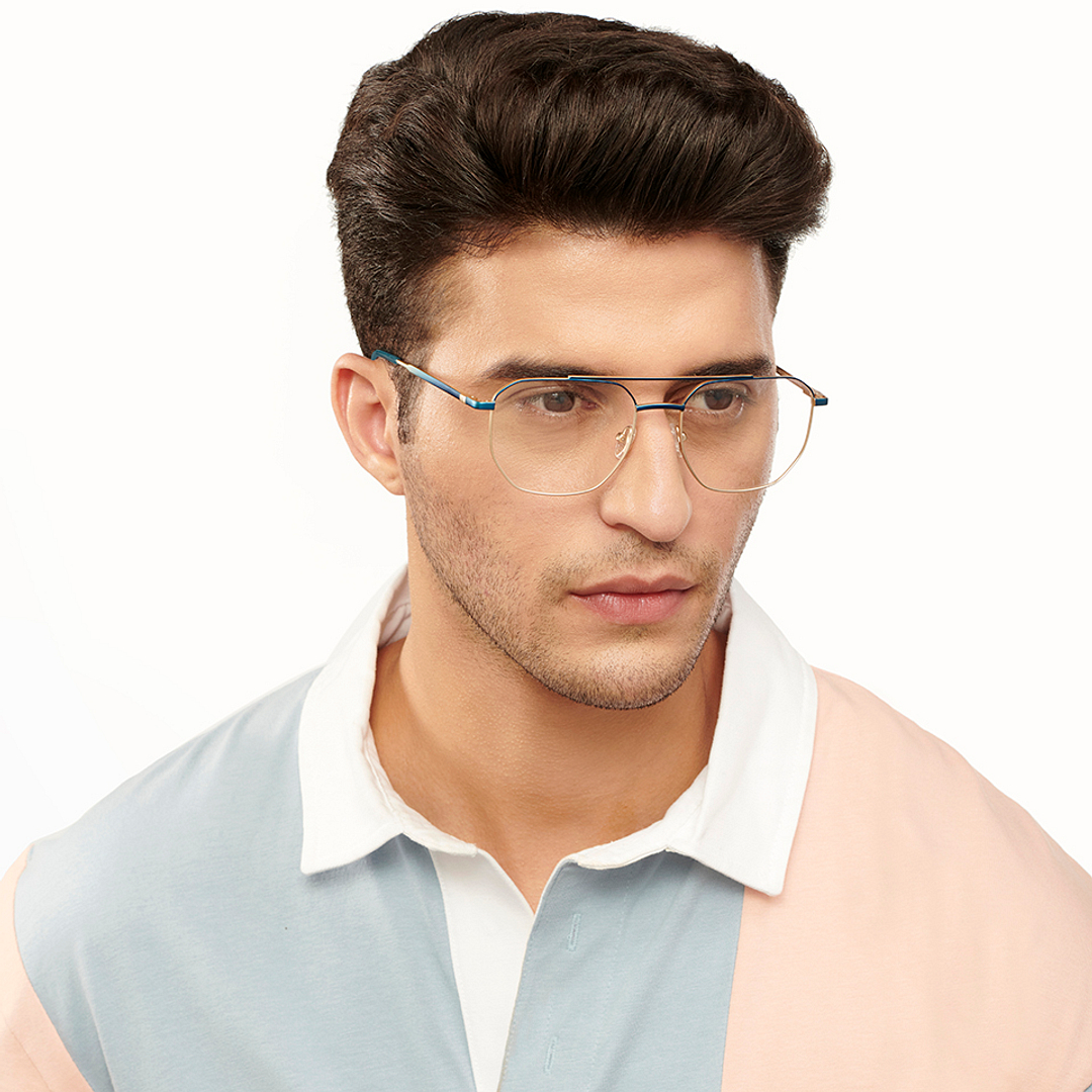 Vincent Chase Online Gold Full Rim Geometric left side