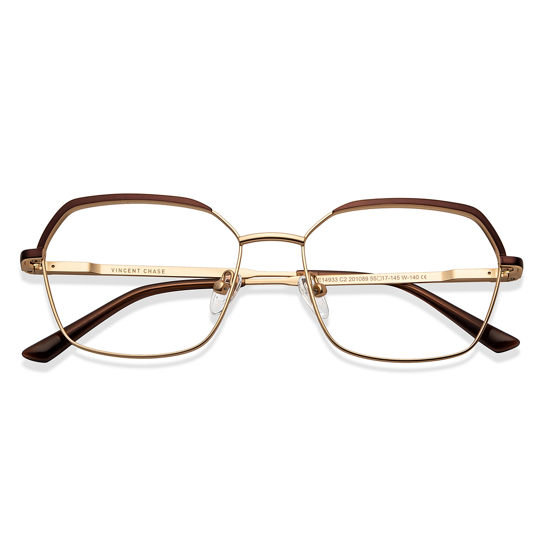 Vincent Chase Online Gold Full Rim Geometric left side