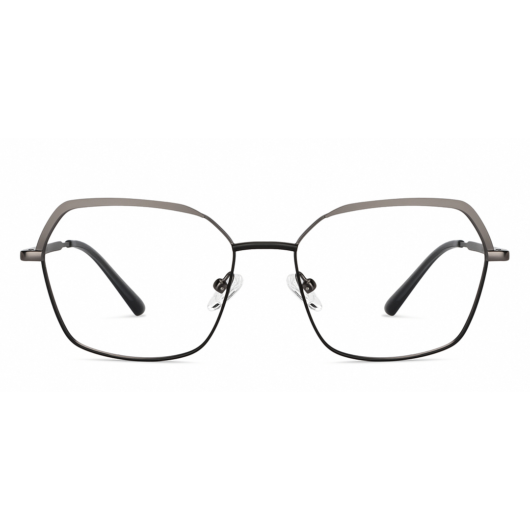 Vincent Chase Online Dark Gunmetal Full Rim Geometric left side