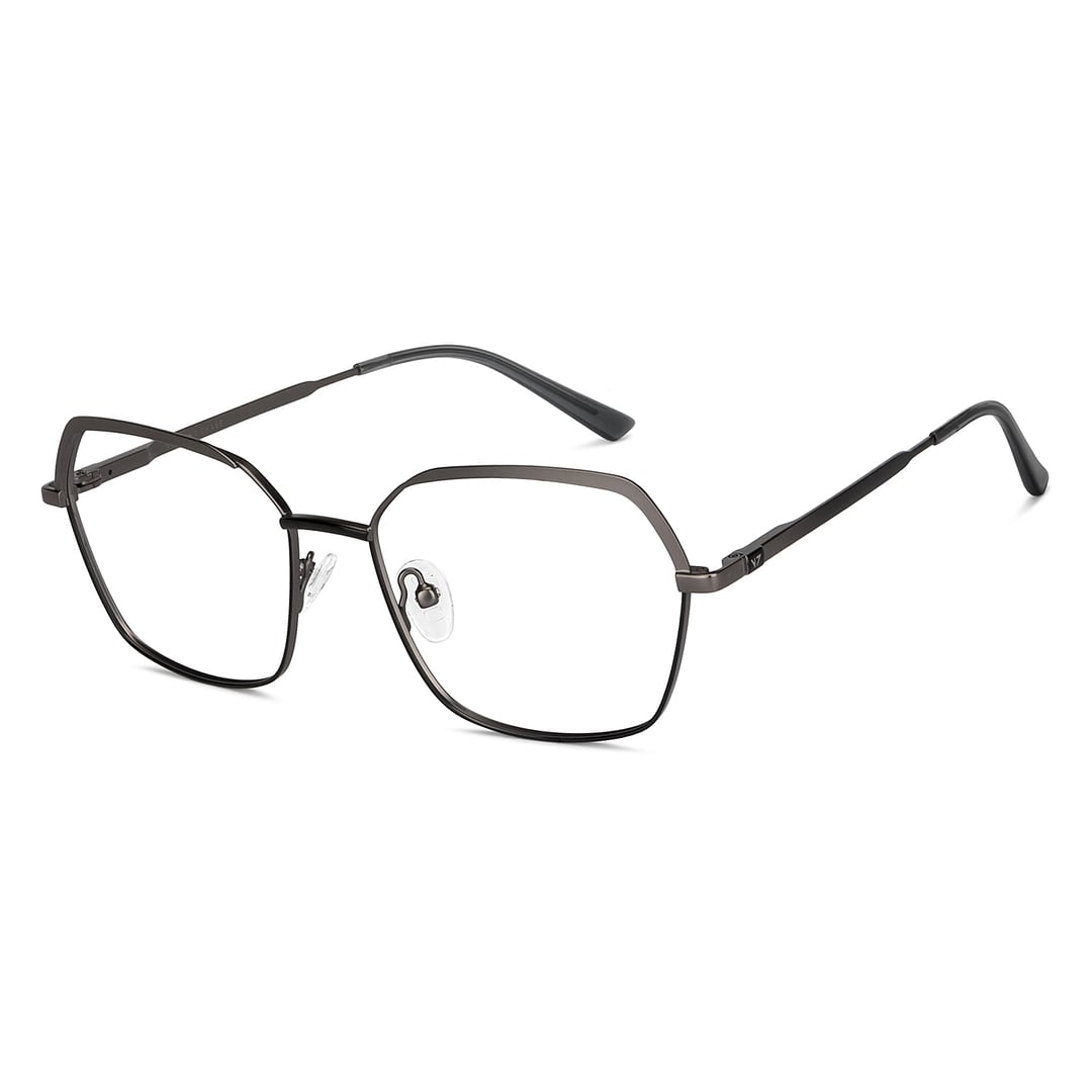 Vincent Chase Online Dark Gunmetal Full Rim Geometric right side