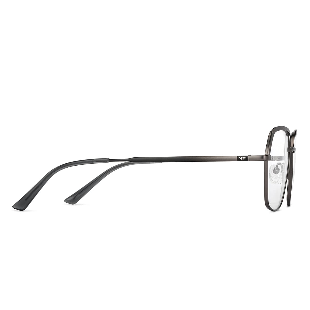 Vincent Chase Online Dark Gunmetal Full Rim Geometric left side