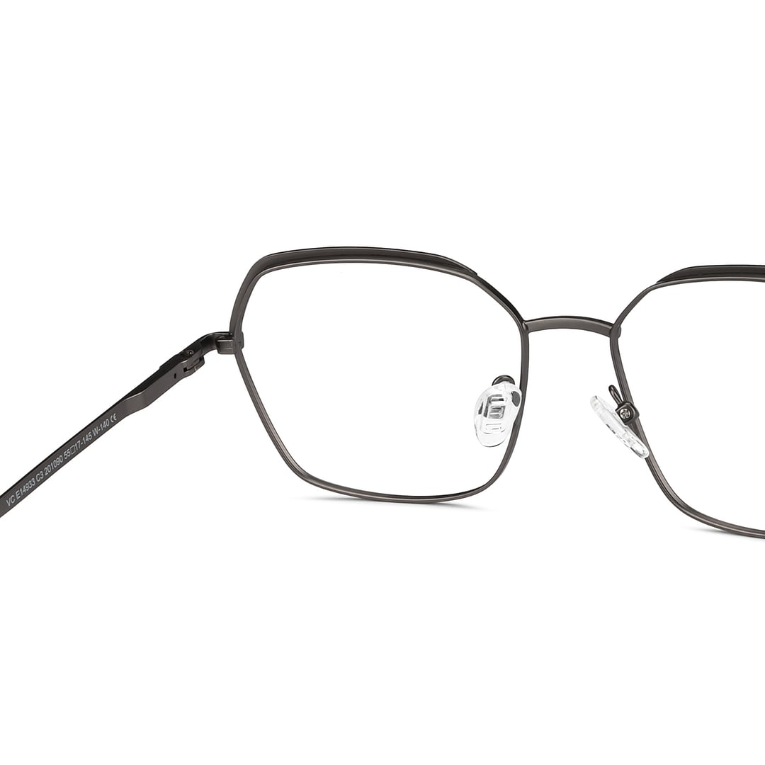 Vincent Chase Online Dark Gunmetal Full Rim Geometric right side