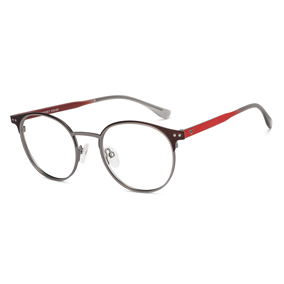 Vincent Chase Online Silver Full Rim Round left side
