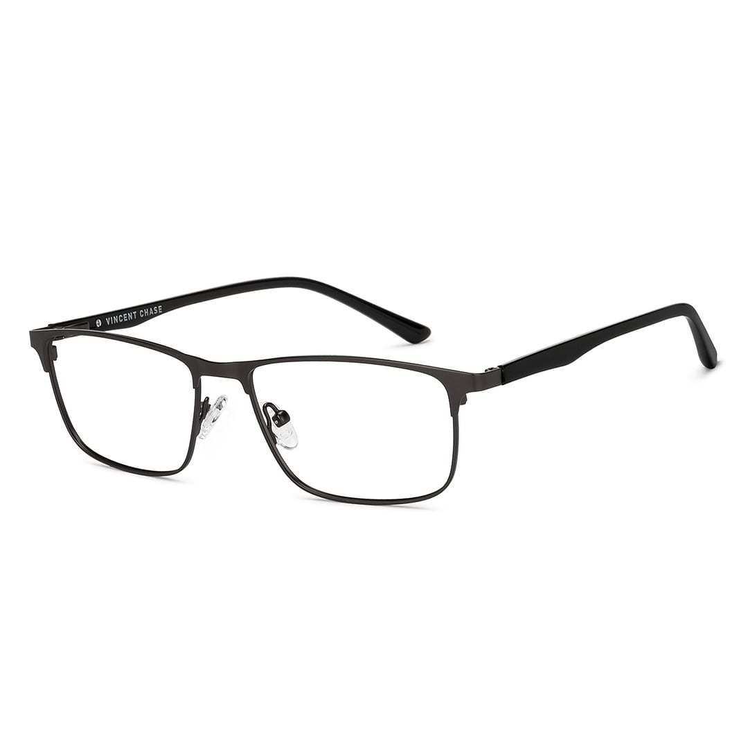 Vincent Chase Online Mid Gunmetal Full Rim Rectangle left side