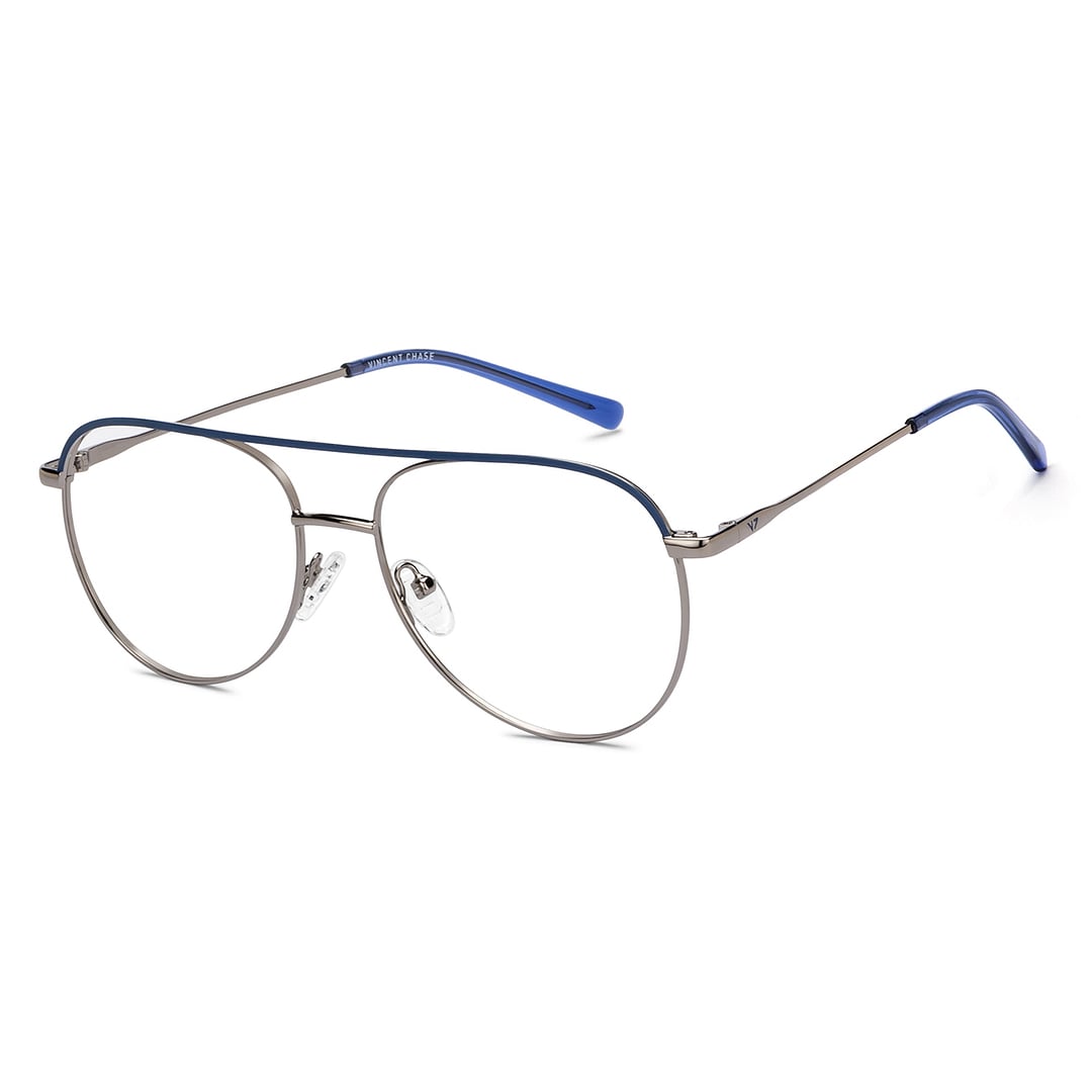 Vincent Chase Sky Blue Full Rim Aviator right side