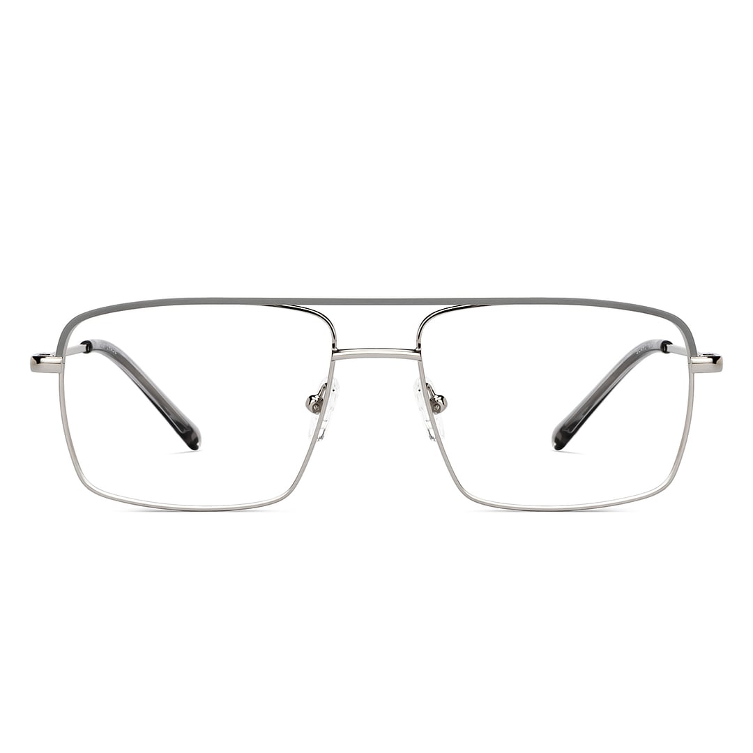 Vincent Chase Silver Full Rim Square left side