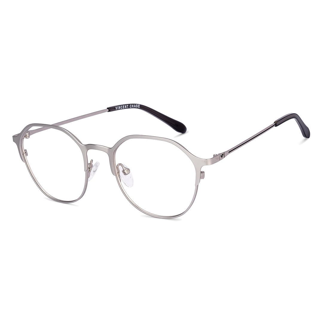 Vincent Chase Online Silver Full Rim Geometric left side