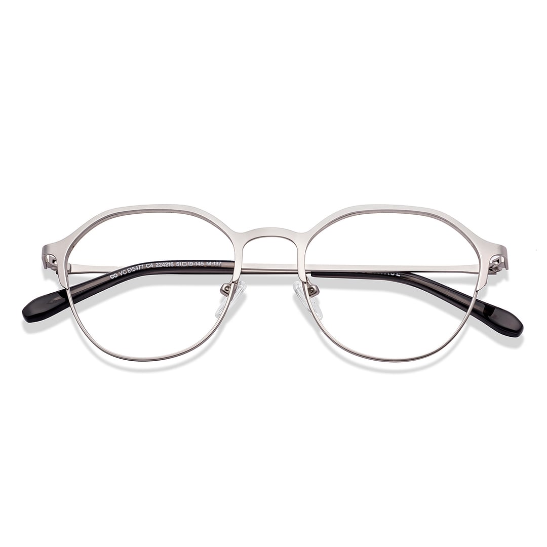 Vincent Chase Online Silver Full Rim Geometric left side