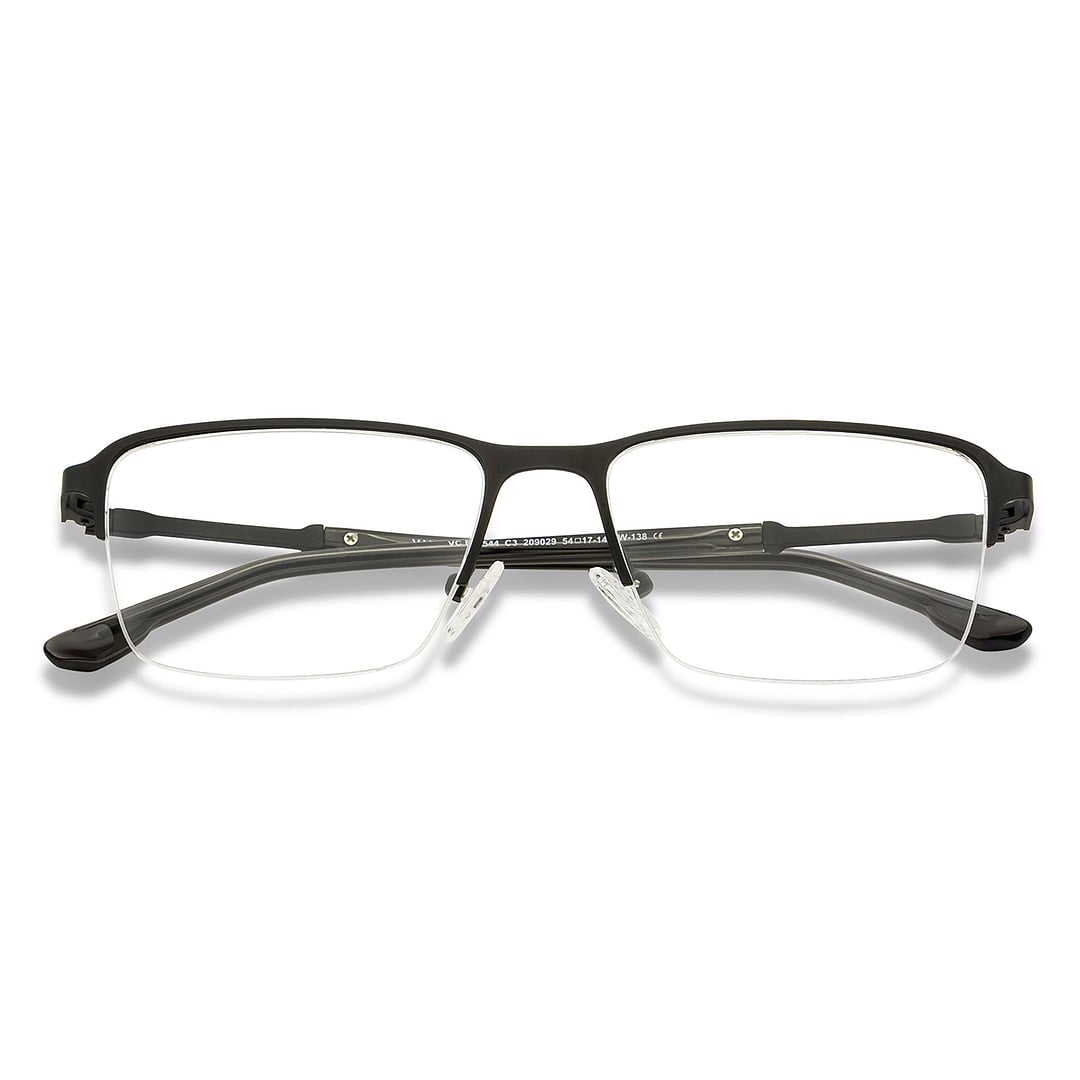 Vincent Chase Online Black Half Rim Rectangle left side