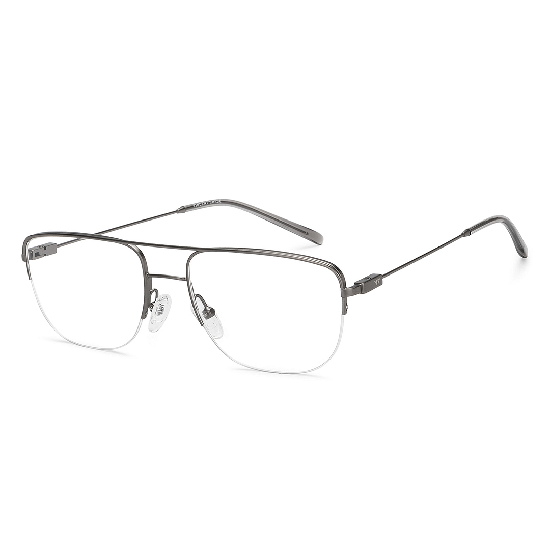 Vincent Chase Online Mid Gunmetal Half Rim Aviator right side