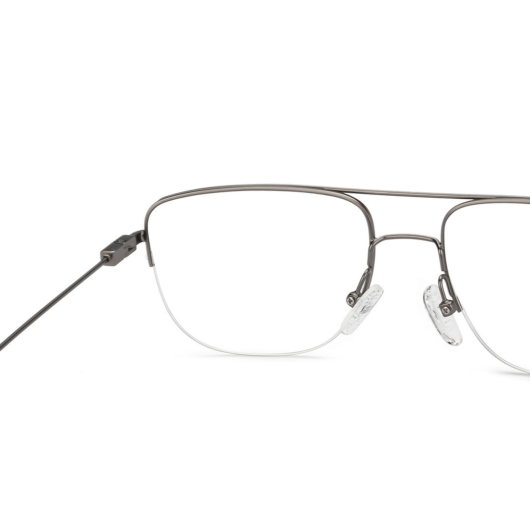 Vincent Chase Online Mid Gunmetal Half Rim Aviator right side