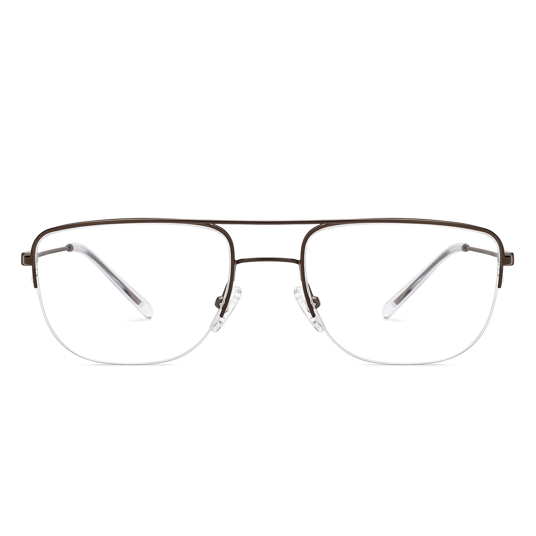 Vincent Chase Online Light Brown Half Rim Rectangle left side