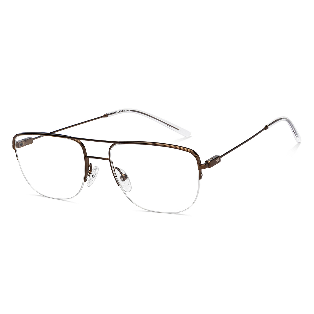 Vincent Chase Online Light Brown Half Rim Rectangle right side