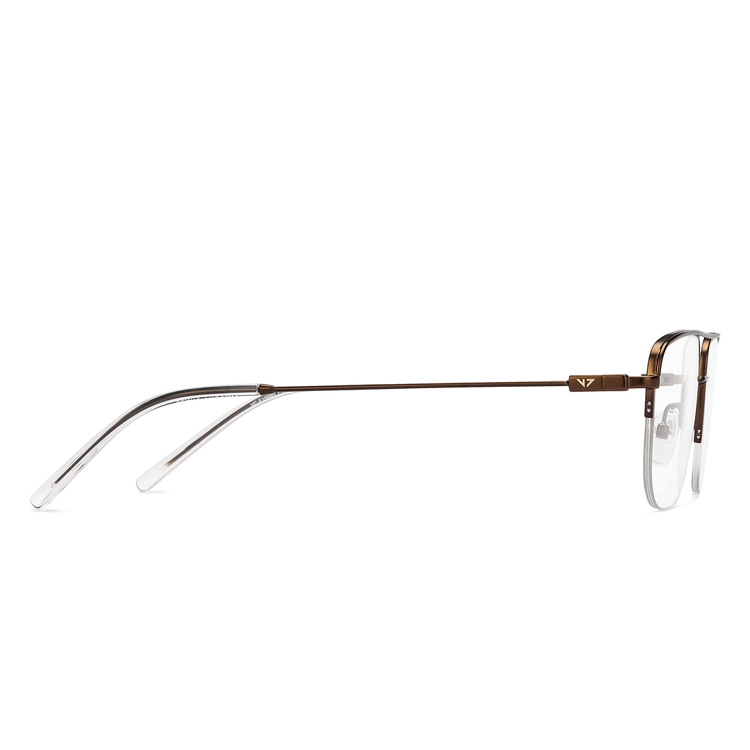 Vincent Chase Online Light Brown Half Rim Rectangle left side
