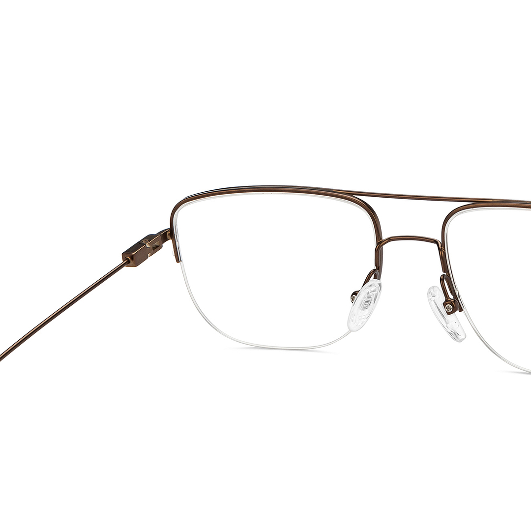 Vincent Chase Online Light Brown Half Rim Rectangle right side