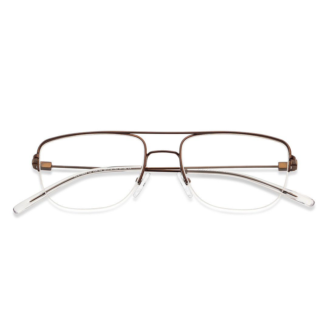 Vincent Chase Online Light Brown Half Rim Rectangle left side
