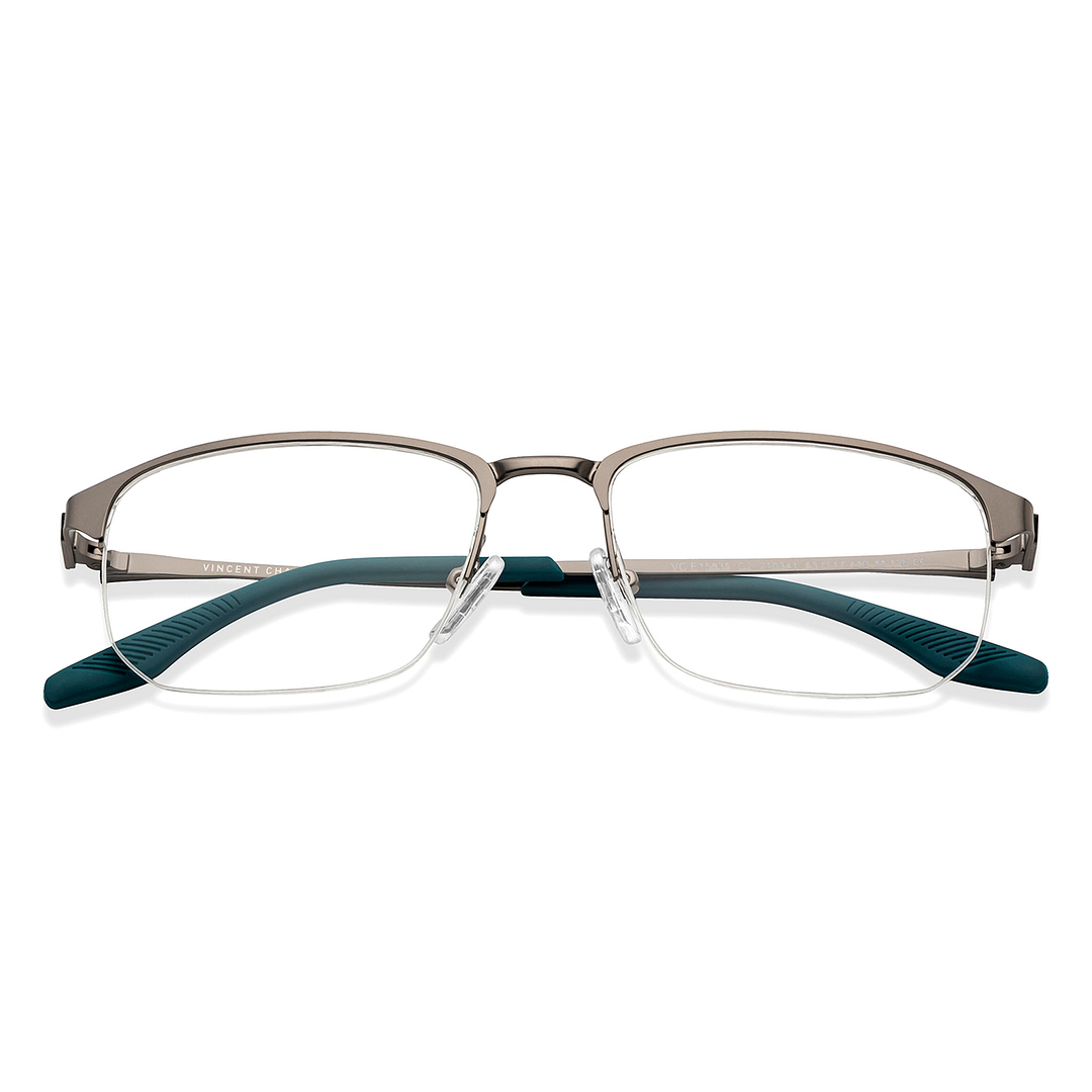 Vincent Chase Online Silver Half Rim Geometric left side