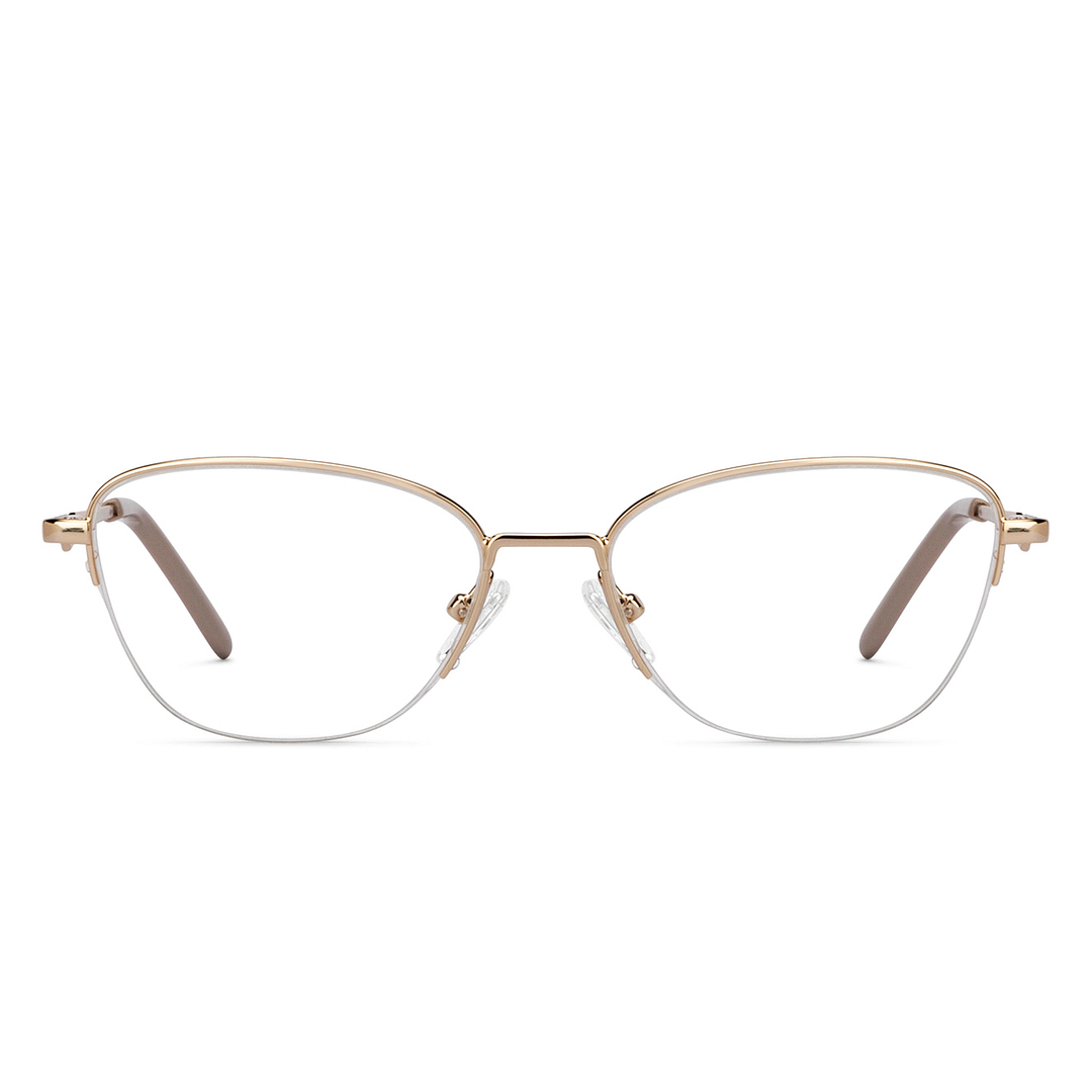 Vincent Chase Gold Half Rim Cat Eye right side
