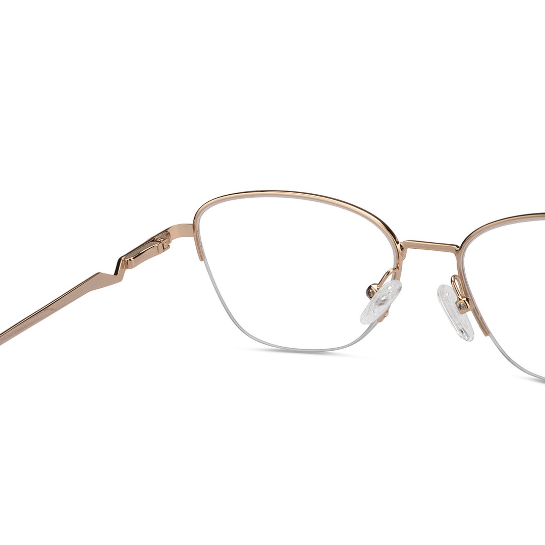 Vincent Chase Gold Half Rim Cat Eye right side