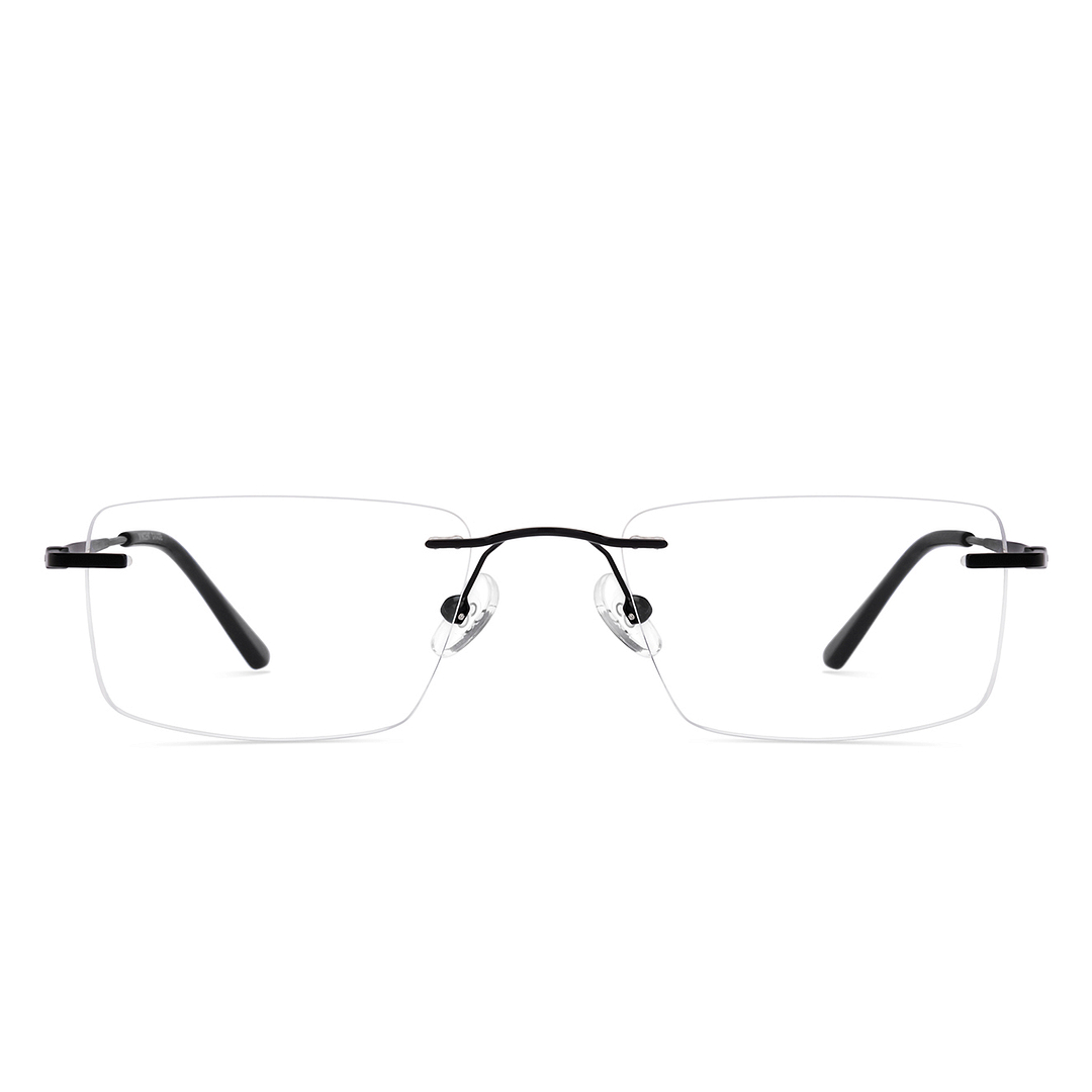 Vincent Chase Black Rimless Rectangle right side