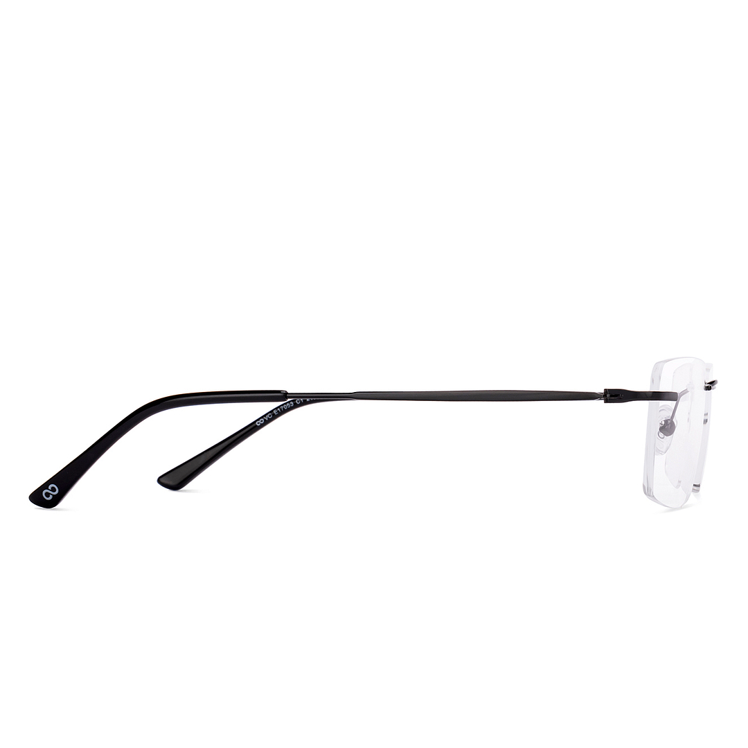 Vincent Chase Black Rimless Rectangle left side