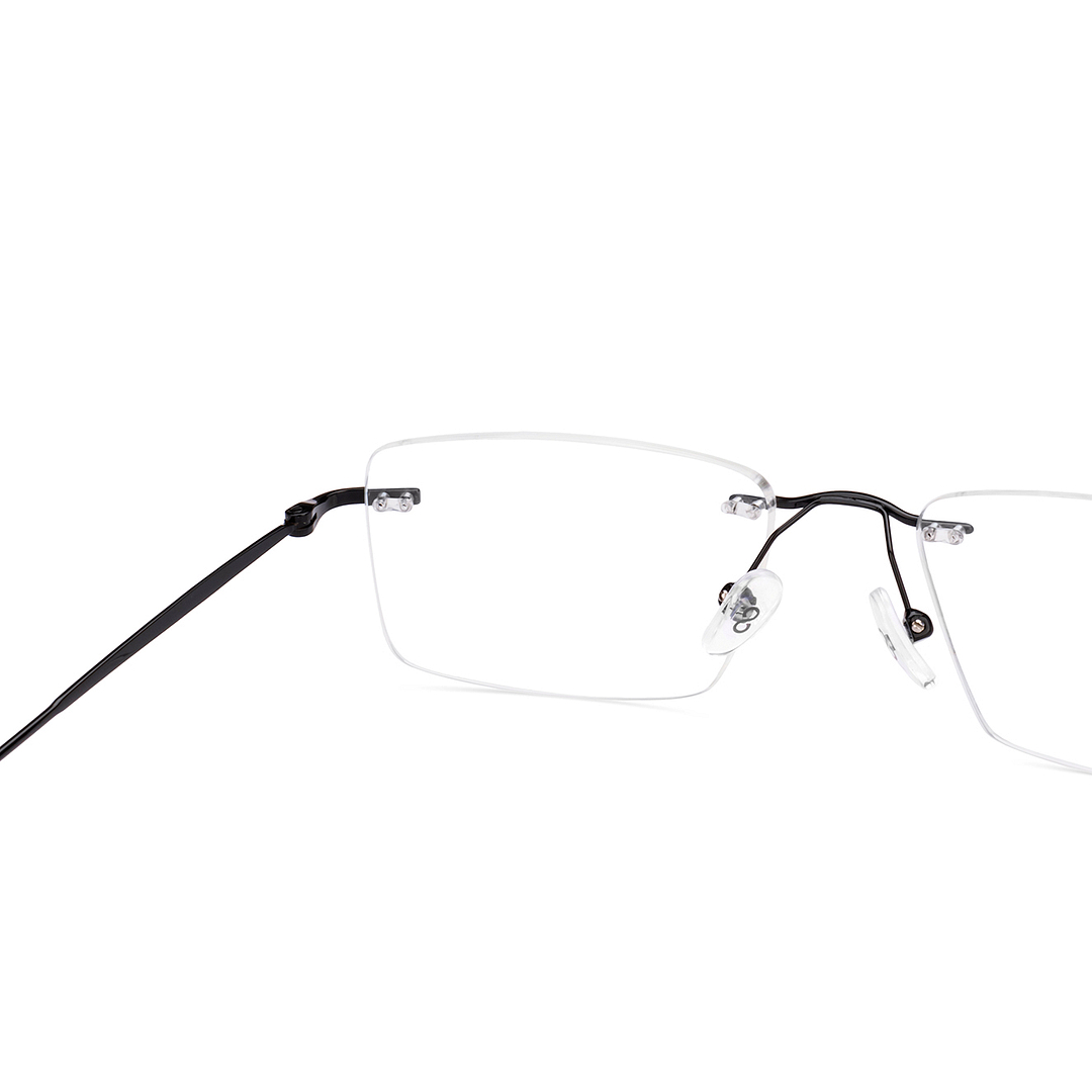 Vincent Chase Black Rimless Rectangle right side
