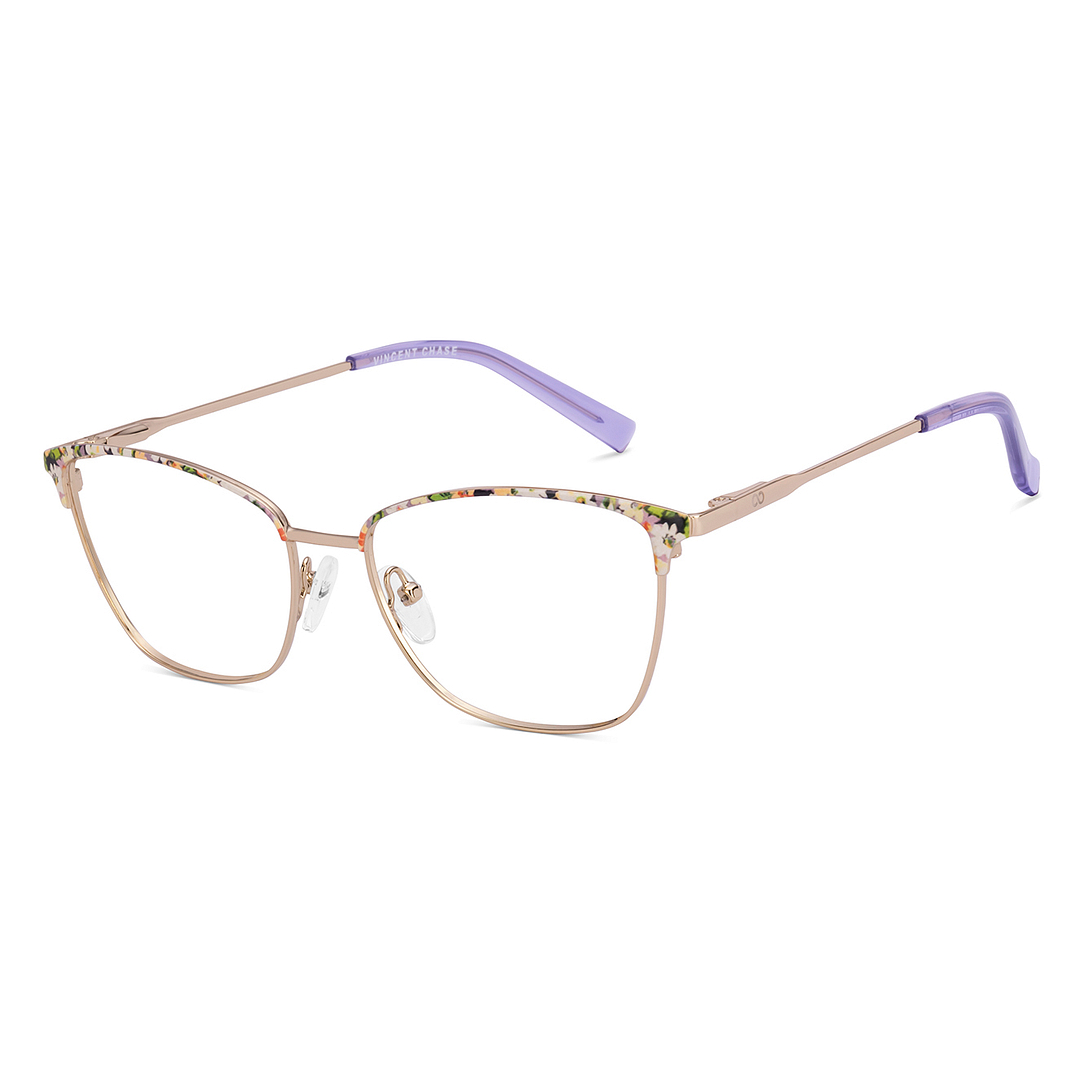 Buy Gold White Gold Full Rim Cat Eye Vincent Chase SLEEK STEEL VC