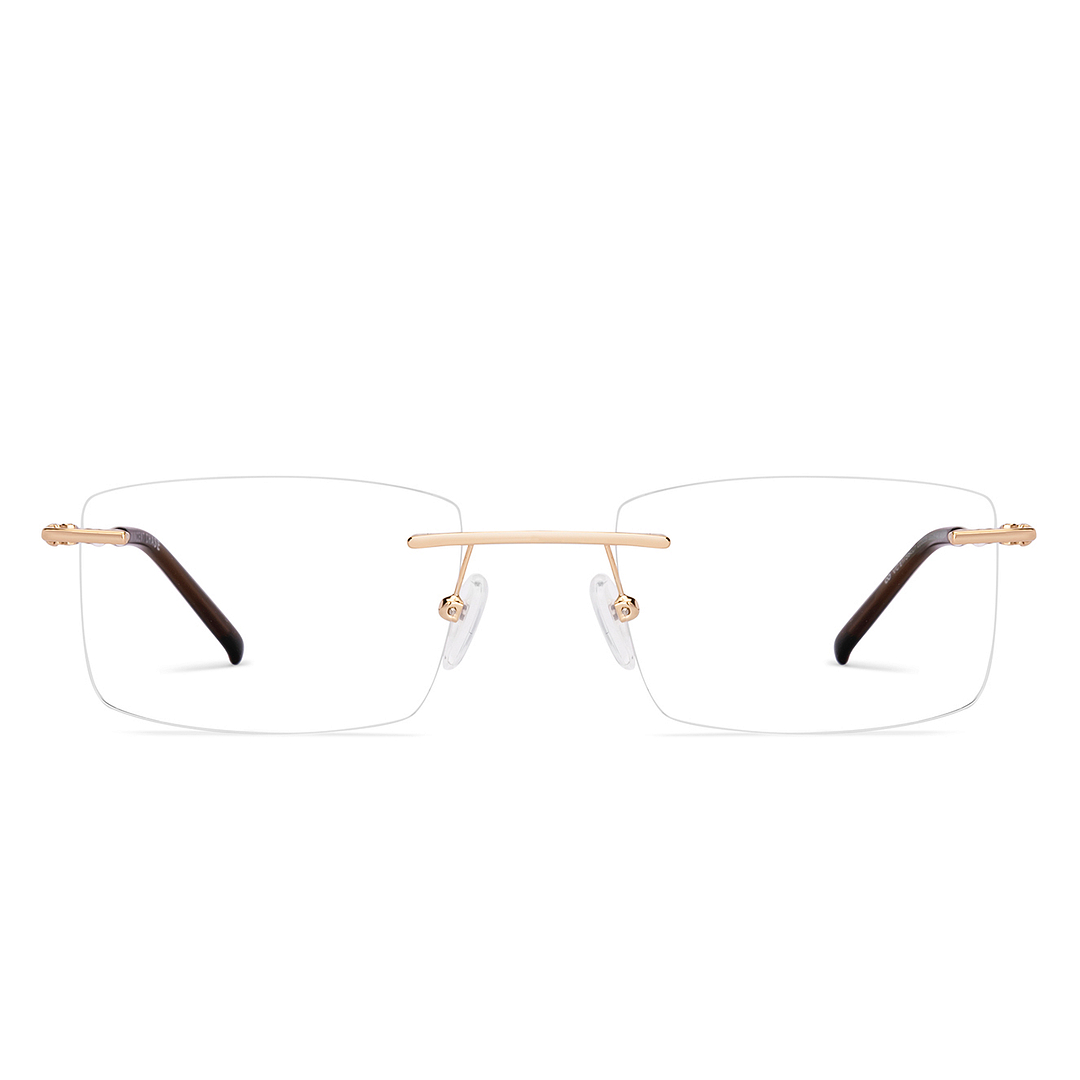 Vincent Chase Online Gold Rimless Rectangle right side