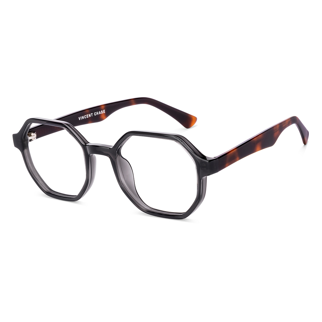 Black Brown Demi Full Rim Geometric Vincent Chase Acetate VC