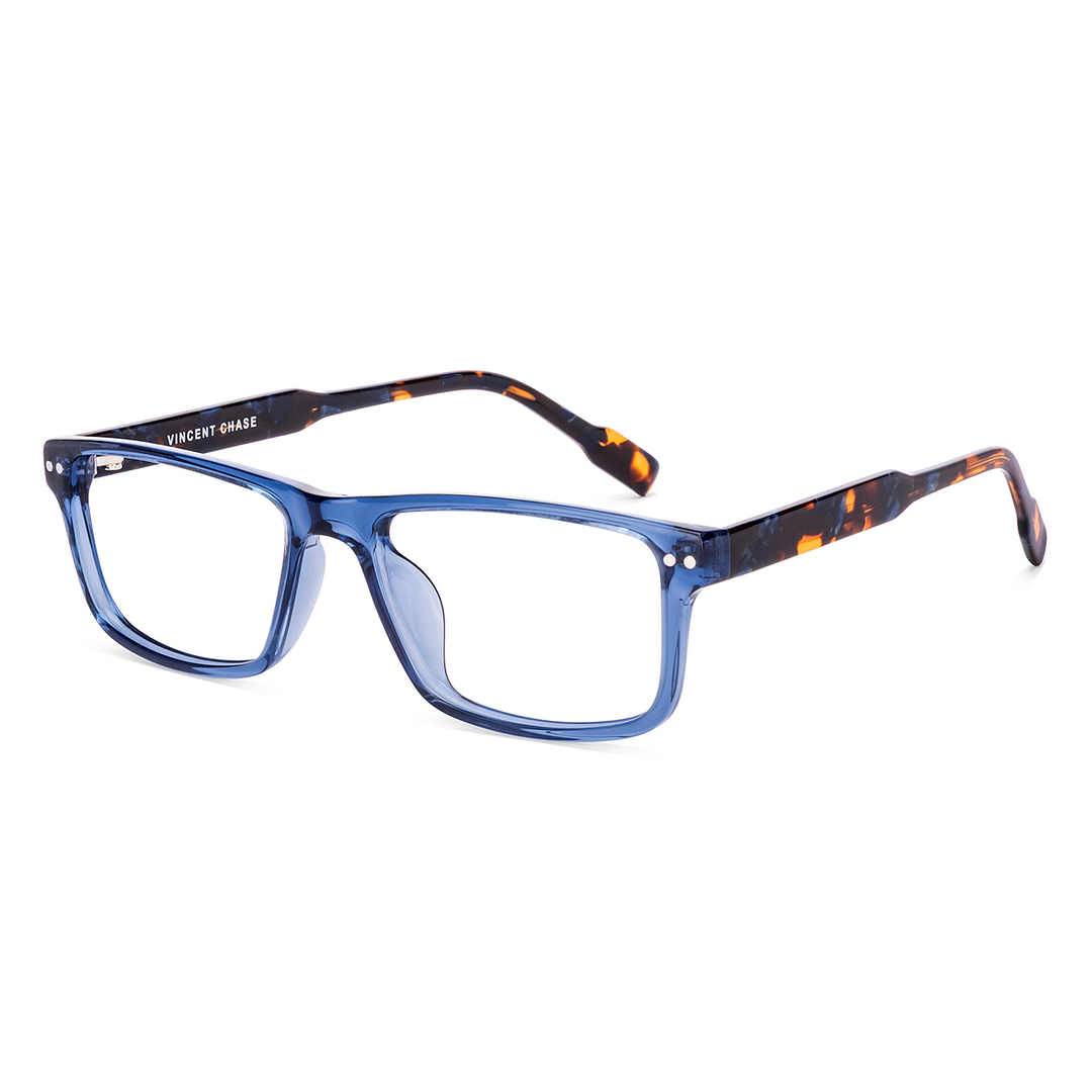 Blue Transparent Brown Demi Full Rim Rectangle Vincent Chase