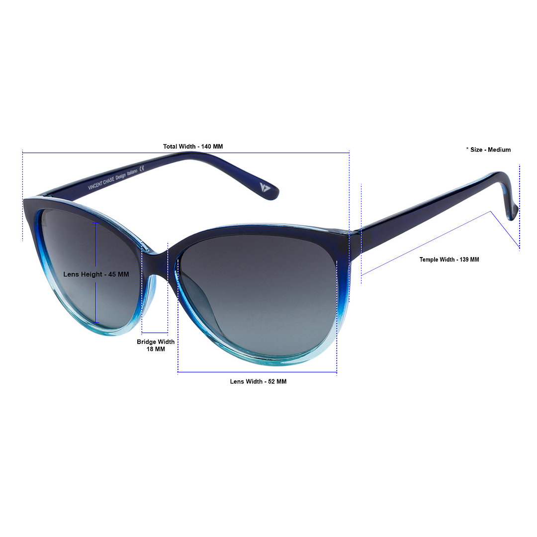 Vincent Chase Online Blue Full Rim Cat Eye right side