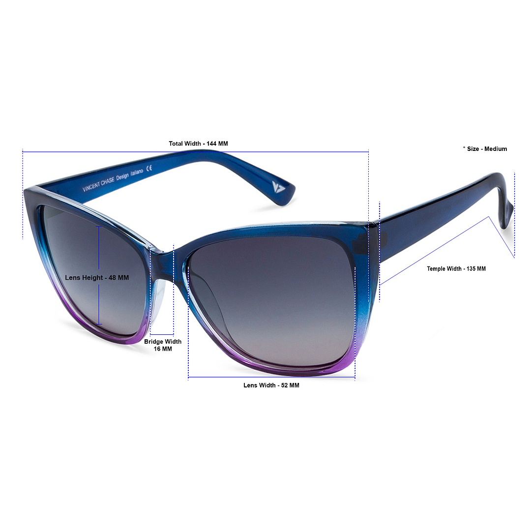 Vincent Chase Online Blue Full Rim Cat Eye right side