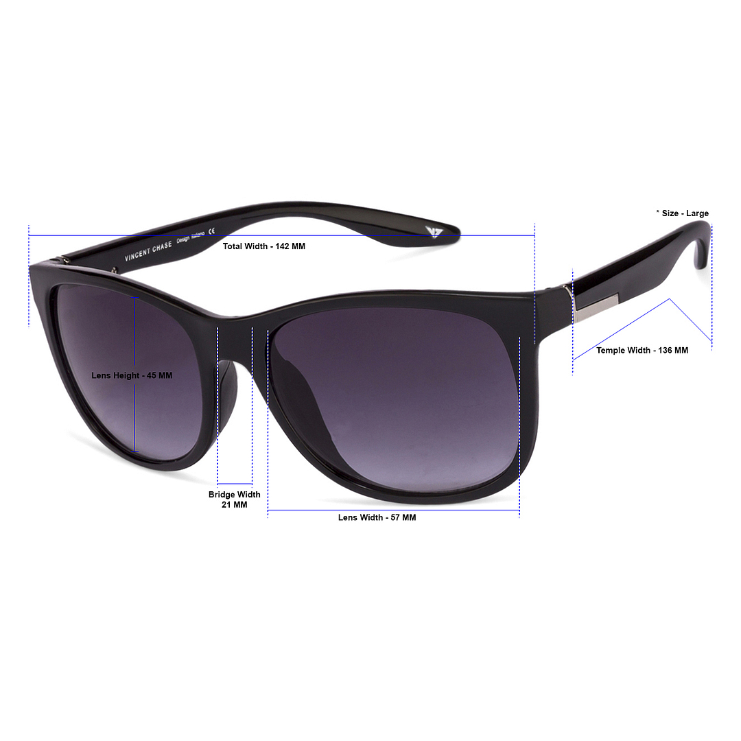 Vincent Chase Online Black Full Rim Square right side