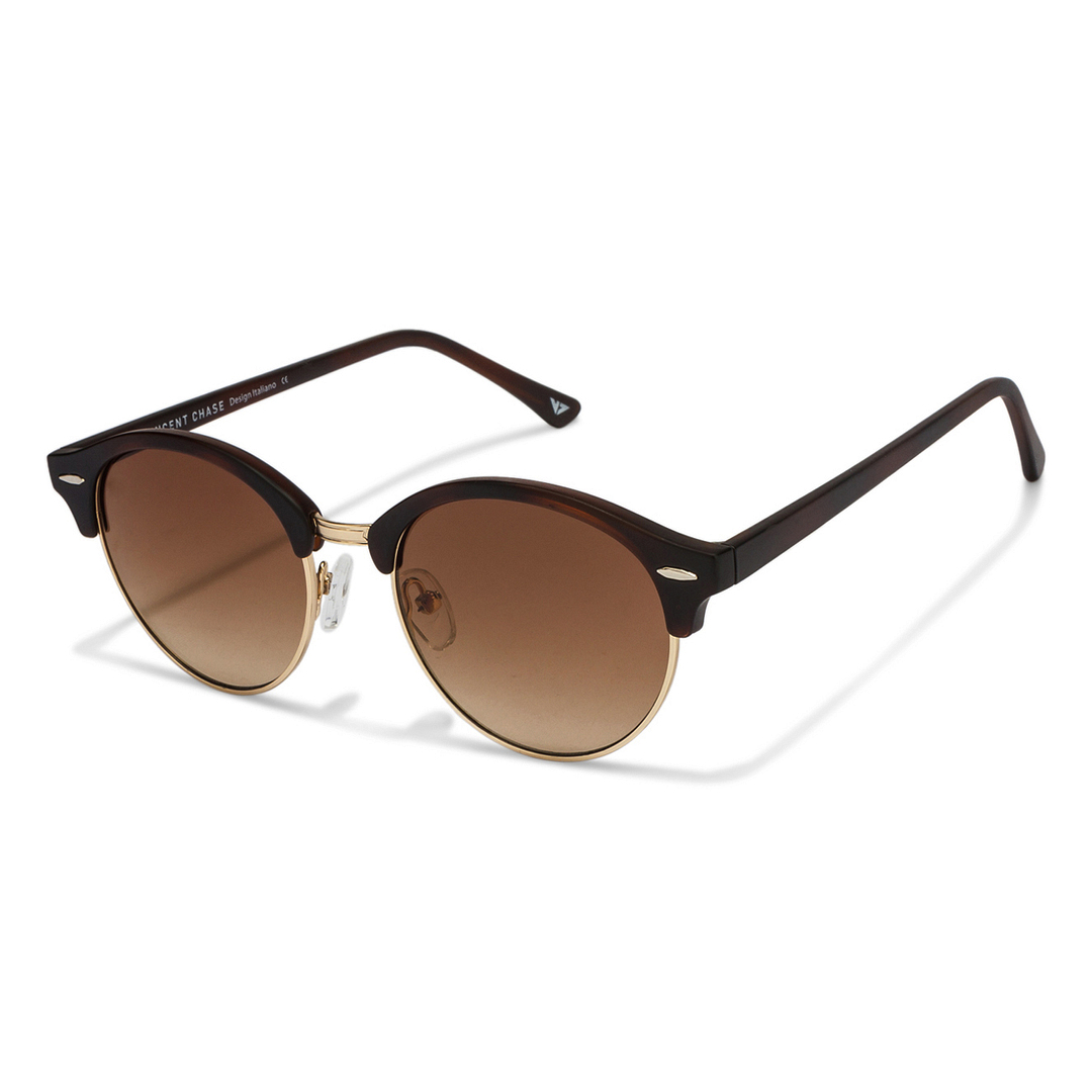 Vincent Chase Online Brown Full Rim Clubmaster left side