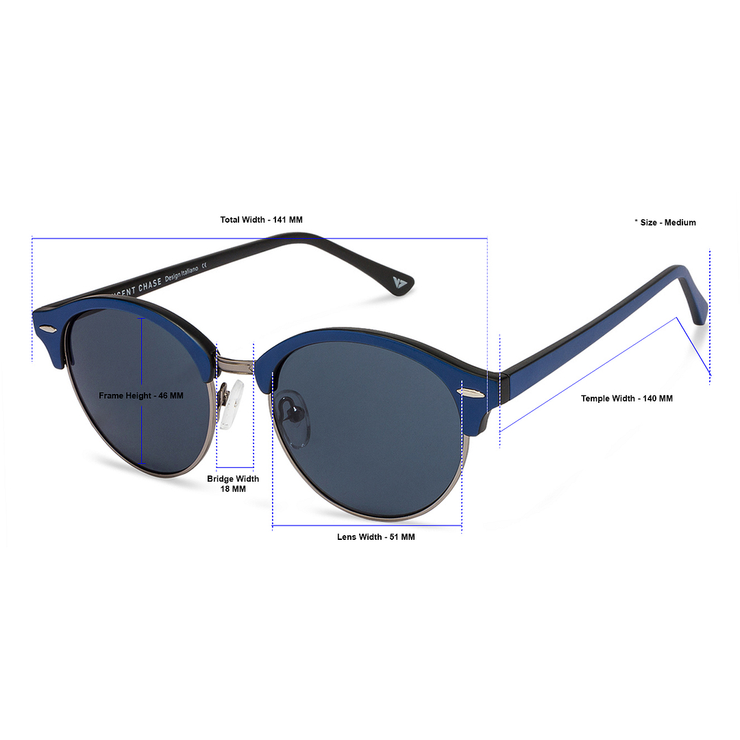 Vincent Chase Online Blue Full Rim Clubmaster right side