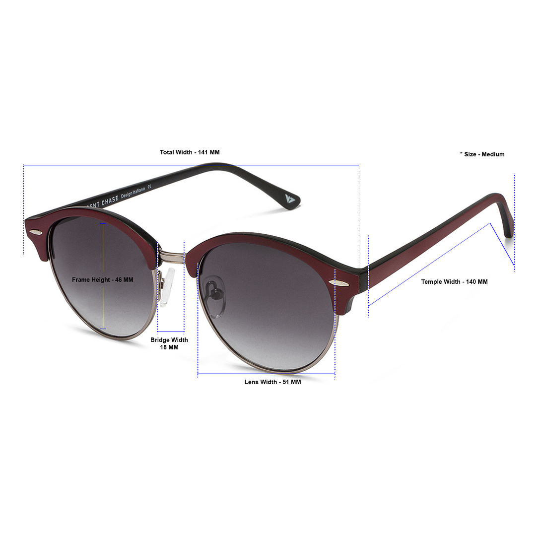 Vincent Chase Online Gunmetal Full Rim Clubmaster right side