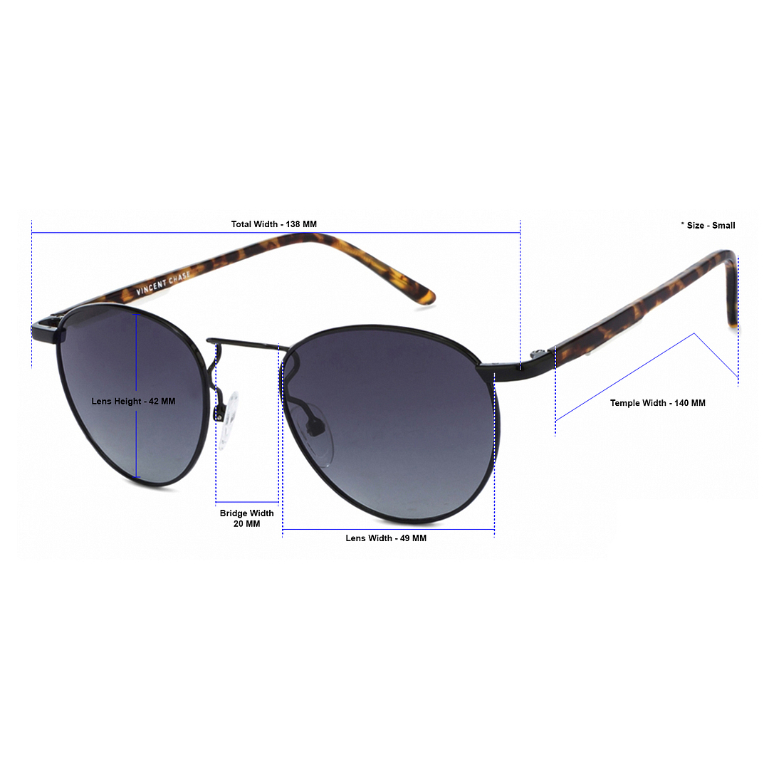 Vincent Chase Online Black Full Rim Round right side