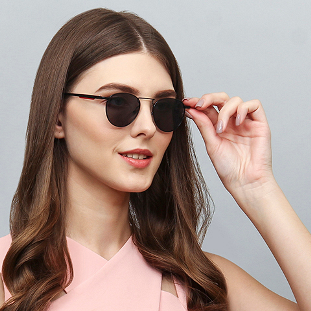 Vincent Chase Online Black Full Rim Round left side