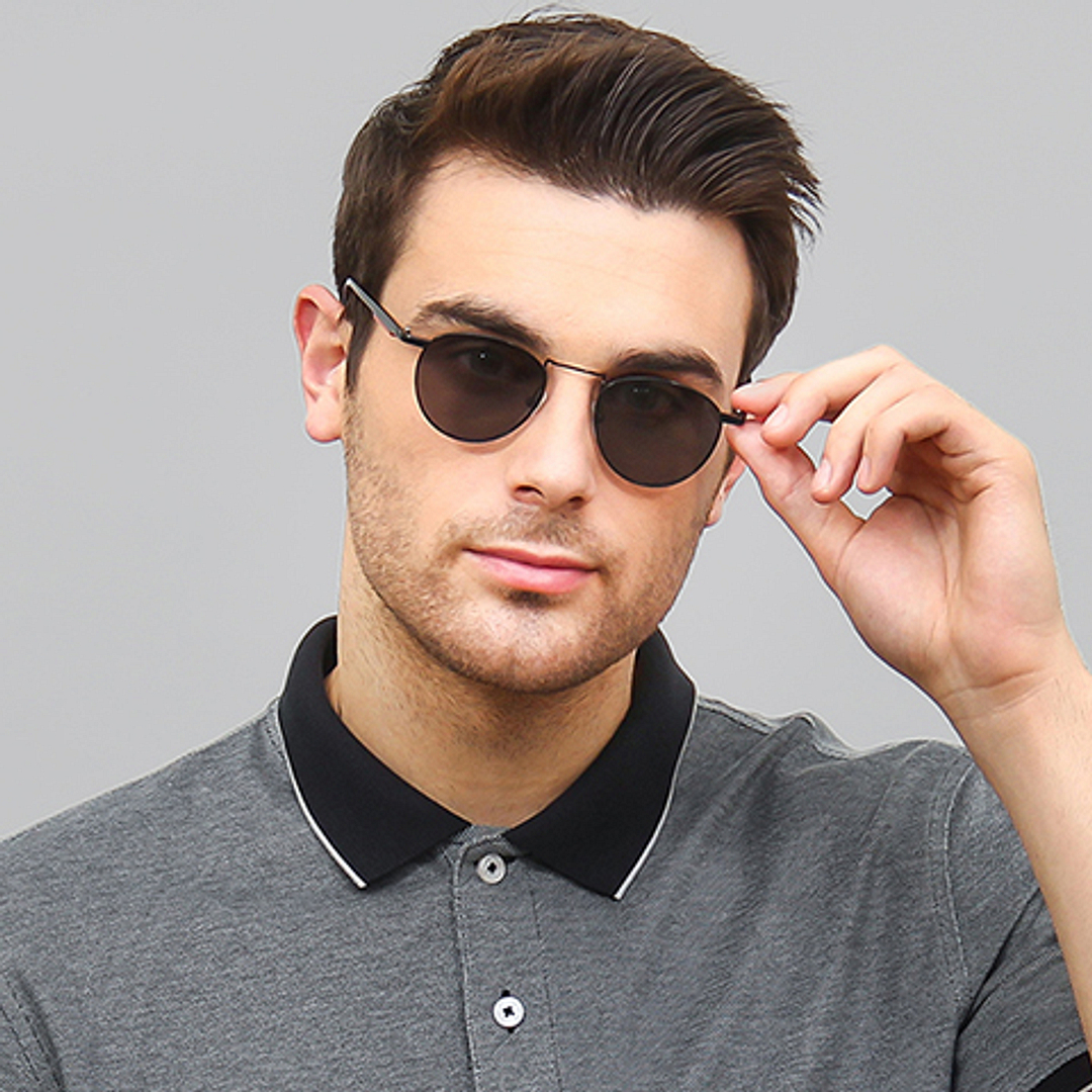 Vincent Chase Online Black Full Rim Round left side