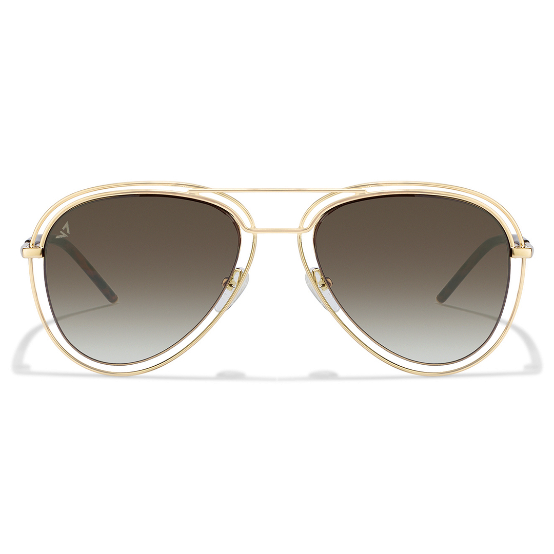 Vincent Chase Online Gold Full Rim Aviator left side