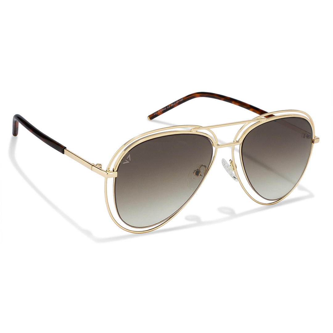 Vincent Chase Online Gold Full Rim Aviator left side