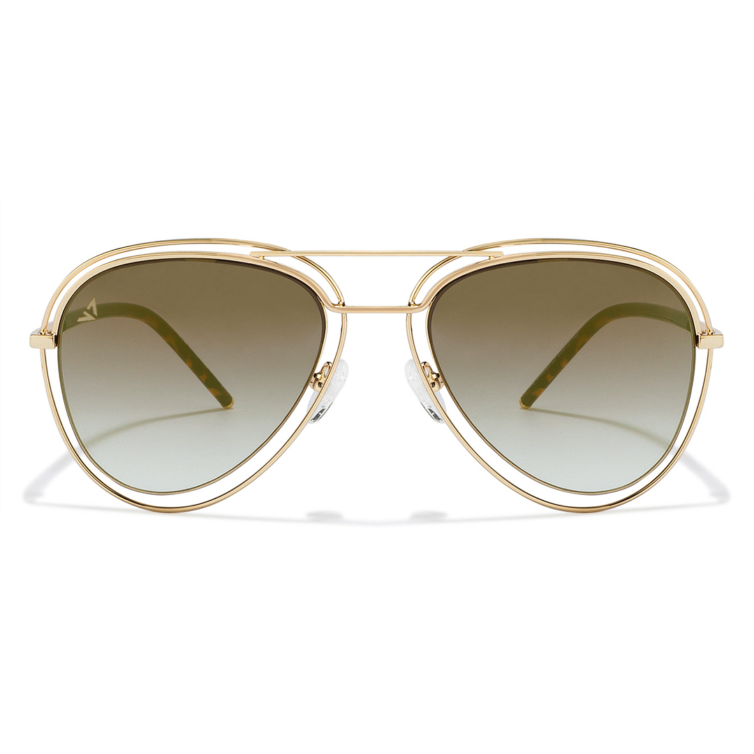 Vincent Chase Online Gold Full Rim Aviator left side